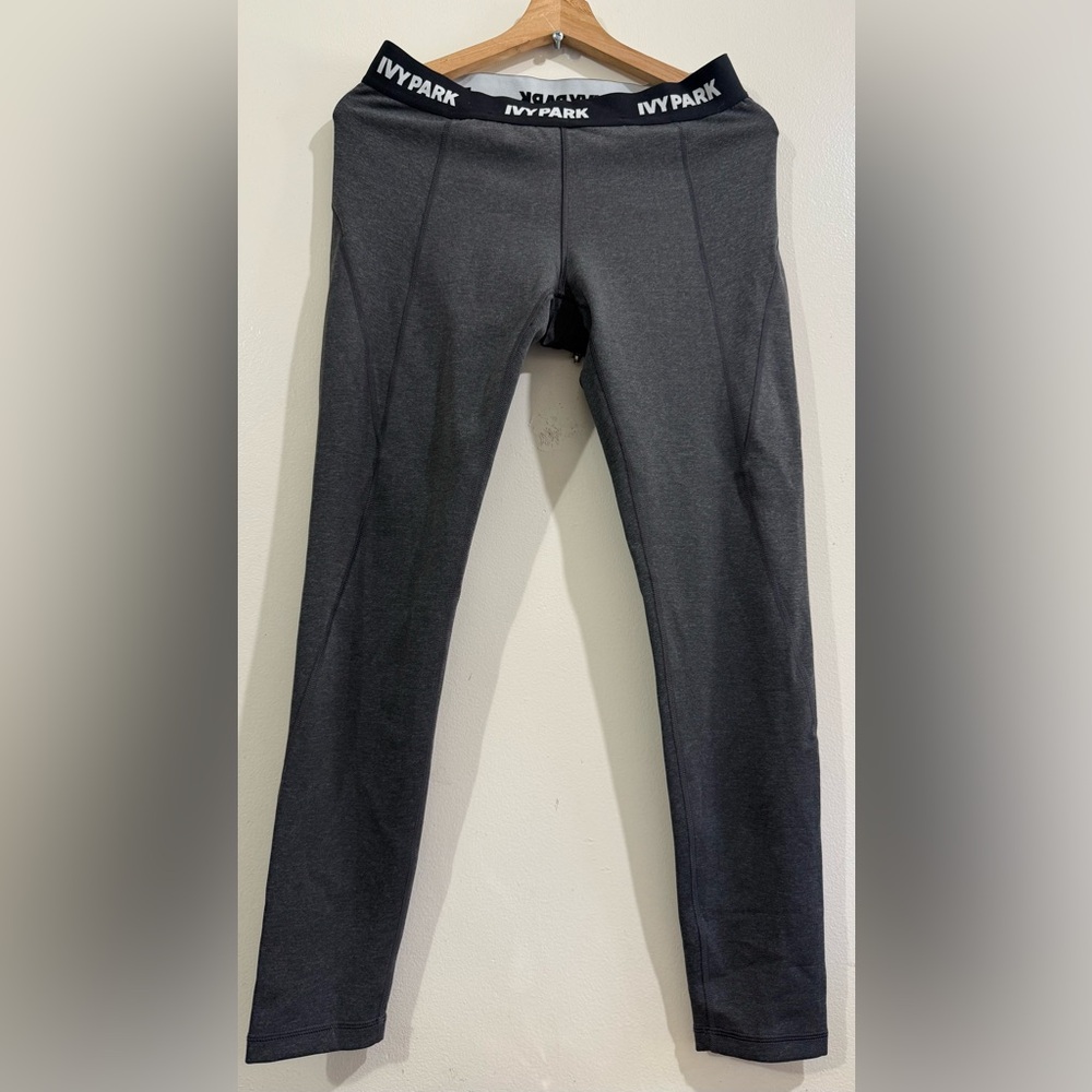 IVY PARK Black Leggings with White Logo Band